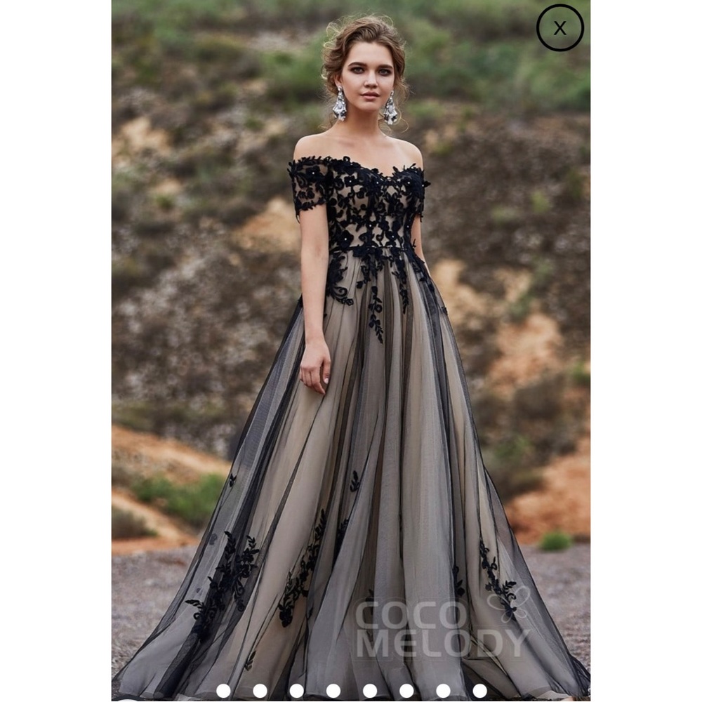 Black Wedding Ball Gown